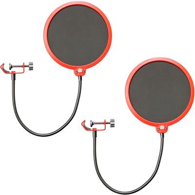 Deco Gear 2-Pack Pop Filter Microphone Wind Screens with Goose Neck
