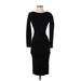 Lulus Casual Dress - Sheath: Black Solid Dresses - Women's Size X-Small