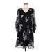 Calvin Klein Casual Dress: Black Floral Motif Dresses - Women's Size 8