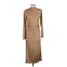 H&M Casual Dress - Midi: Tan Dresses - Women's Size Small