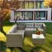 4-Piece Patio Sectional Wicker Rattan Outdoor Furniture Sofa Set