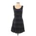 Tommy Hilfiger Casual Dress - DropWaist: Gray Houndstooth Dresses - Women's Size 4