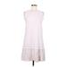 Ted Baker London Casual Dress - A-Line: White Grid Dresses - Women's Size 6