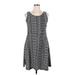 Faded Glory Casual Dress - Shift: Gray Print Dresses - Women's Size X-Large