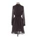 Avec Les Filles Casual Dress - Popover: Black Chevron/Herringbone Dresses - Women's Size 4