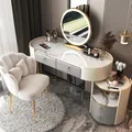 Table de maquillage mobile pour chambre à coucher coiffeuse café salon miroir complet meubles