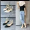 Ladies Shoes 2024 Fashion Slingbacks Women's High Heels New Rivet Office and Career Sexy Pointed Toe