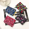 Portamonete in tessuto floreale coreano portamonete da donna in tela con pochette piccola portafogli
