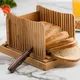 Foldable Bamboo Wood Bread Slicer Cutter Toast Loaf Cutting Guide Slicing Maker