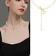 Starmoon French white fritillary heart pendant pearl necklace female temperament small neck chain