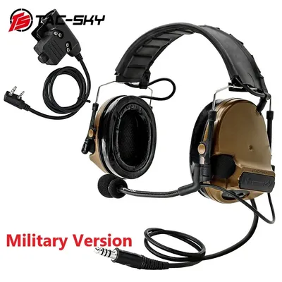 TAC-SKY Taktisches Headset TSC3 Militärischer Gehörschutz Airsoft Headset Noise Cancelling Pickup Image