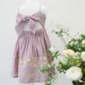 APO-Robe d'été brodée pour filles coréennes vêtements de princesse pour enfants de 2 à 8 ans