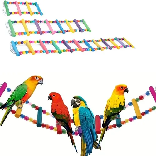Vogel Papagei Spielzeug Leitern Schaukel Kau spielzeug hängen Haustier Vogelkäfig Zubehör Hängematte