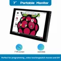 Monitor 7-Zoll-Multi-Interface-LCD-Display-AV/DC/Pow/VGA/Display unterstützt die Verbindung von