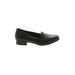 Clarks Heels: Loafers Chunky Heel Classic Black Print Shoes - Women's Size 9 1/2 - Almond Toe