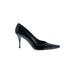 Stuart Weitzman Heels: Pumps Stilleto Cocktail Party Black Print Shoes - Women's Size 9 - Closed Toe