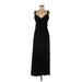 Xscape Cocktail Dress - A-Line Plunge Sleeveless: Black Print Dresses - Women's Size 6