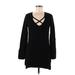 Free People Casual Dress - Sweater Dress: Black Dresses - Women's Size Medium