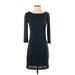 Ann Taylor LOFT Casual Dress - Sweater Dress: Blue Solid Dresses - Women's Size X-Small Petite