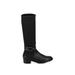 AQUATALIA Boots: Riding Boots Chunky Heel Casual Black Print Shoes - Women's Size 7 - Closed Toe