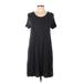 Madewell Casual Dress - Shift: Gray Solid Dresses - Women's Size Medium