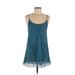 CAbi Casual Dress - A-Line Scoop Neck Sleeveless: Teal Dresses - Women's Size Medium