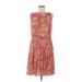 Lauren by Ralph Lauren Casual Dress - Mini High Neck Sleeveless: Red Dresses - Women's Size 8
