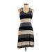 Calvin Klein Casual Dress - Mini Scoop Neck Sleeveless: Black Print Dresses - Women's Size 6