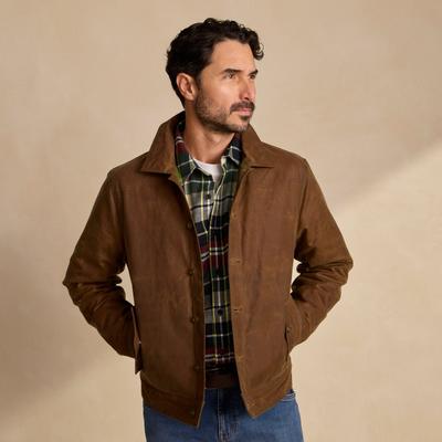 Tecovas Men's Buckaroo Waxed Canvas Trucker Jacket, Tobacco, Size Medium