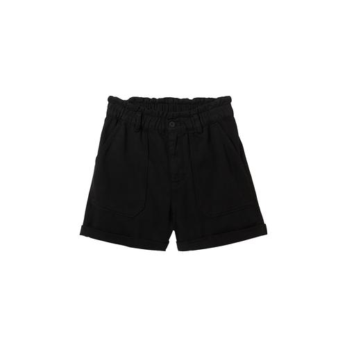 TOM TAILOR DENIM Damen Relaxed Jeans Shorts, schwarz, Uni, Gr. XS