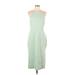 Madewell Casual Dress - Sheath Square Sleeveless: Green Print Dresses - Women's Size Large