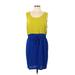Calvin Klein Casual Dress Scoop Neck Sleeveless: Blue Solid Dresses - Women's Size 12