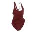 Andie One Piece Swimsuit: Burgundy Solid Swimwear - Women's Size X-Large