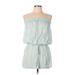 Melissa Odabash Casual Dress - Mini: Blue Print Dresses - New - Women's Size Large