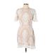 For Love & Lemons Cocktail Dress: White Damask Dresses - Women's Size Large