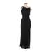 Urban Outfitters Cocktail Dress - Wrap Scoop Neck Sleeveless: Black Solid Dresses - Women's Size Small