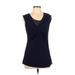 Vince Camuto Sleeveless Top Blue Cowl Neck Tops - Women's Size Large