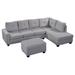 Multi Color Reclining Sectional - Latitude Run® Indrishka 3 - Piece Upholstered Sectional | 35.8 H x 108.1 W x 72.4 D in | Wayfair