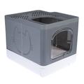 Maison de toilette TIAKI Hop-In Jax pour chat gris foncé