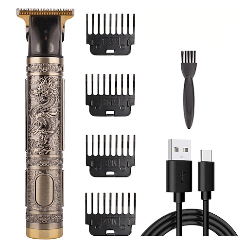 USB wiederaufladbare Haarschneider und Barttrimmer für Männer - Präziser T-Klingen-Trimmer mit LCD-Bildschirm - Pflegeset für Männer Valentinstagsgeschenk Image