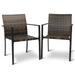 UBesGoo Set of 2 Wicker Chairs Rattan Furniture Dining Chairs for Kitchen Living Room Wicker Conversation Bistro Chairs for Outdoor and Indoor Brown