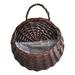 Ljxge Wall Fence Hanging Planter Handmade Rattan Basket Hand Made Wicker Rattan Flower Basket Flower Pots Hanger Garden Decoration Indoor Outdoor Watering Hanging Baskets Clearance Flower Pots