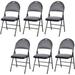 YFbiubiulife 6 Pack Folding Chairs Heavy Duty Foldable Chairs with Cushioned Seat & Back Padded Dining Chairs with Metal Frame for Indoor Outdoor Home Office Event Wedding Party Gr