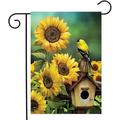 Birdbath Gathering Spring Garden Flag Floral Birds 12.5 x 18 Briarwood Lane