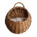 Ljxge Wall Fence Hanging Planter Handmade Rattan Basket Hand Made Wicker Rattan Flower Basket Flower Pots Hanger Garden Decoration Indoor Outdoor Watering Hanging Baskets Clearance Flower Pots