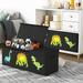 Large Toy Chest Toy Storage Bins Storage Bins for Toys Removable Divider Toy Storage Organizer Toy Box with Lid and Handles for Home Decor Toy Room Living Room 40 Ã—16 Ã—14 (Dinosaur) Black