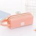 Lindbes 1 Pcs Large Capacity Pencil Case Canvas Pen Storage Zipper Pencil Case Office Organizer Stationery Bag Cosmetic Bag