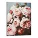 PRATYUS Peony Wall Art Pink Flower Canvas Wall Art Prints Peonies Wall Art Abstract Flower Pictures Wall Decor Peony Painting Flower Poster for Living Room Bedroom 16x20 Inch