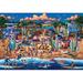 Buffalo Games - Surfin YPF5 USA - 2000 Piece Jigsaw Puzzle for Adults Challenging Puzzle Perfect for Game Night - 2000 Piece Finished Size is 38.50 x 26.50