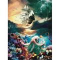 Premium 1000 Piece Jigsaw YPF5 Puzzle for Adults -27x20 Unique Marine Artwork Pirate shipoctopus Puzzle - Unique Brain Teaser Difficult and Challenge Large Puzzle Game Toys Giftâ€¦